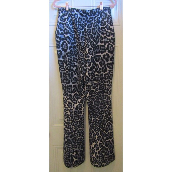 Alberto Audenino Flare Leg Pants NWT Italy Snakeskin Print Tall Retail $249 Sz L - Picture 5 of 8